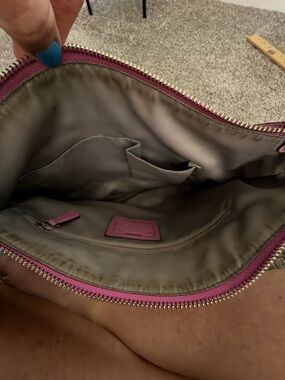 Coach Pinkish/purple Shoulder Bag with Silver Zipper